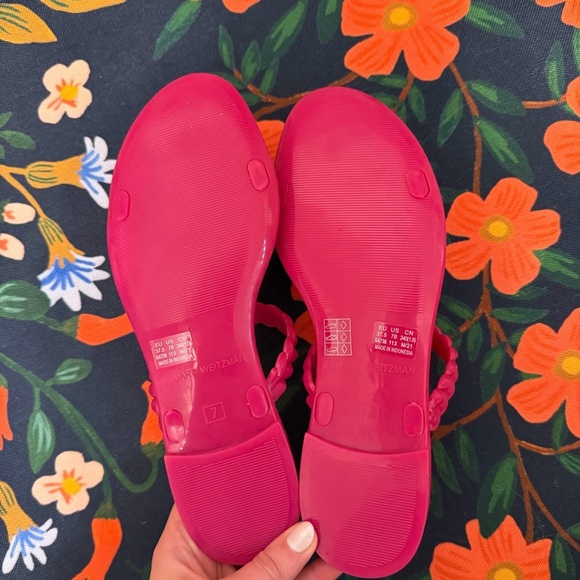 Stuart Weitzman Braida Jelly Pink Sandals - Picture 5 of 7